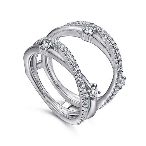 14K White Gold Diamond Ring Enhancer