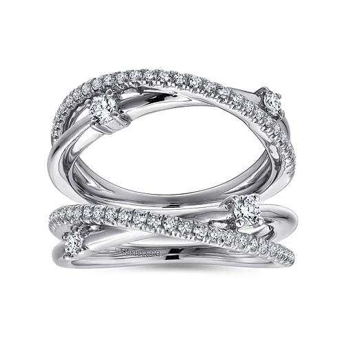 14K White Gold Diamond Ring Enhancer