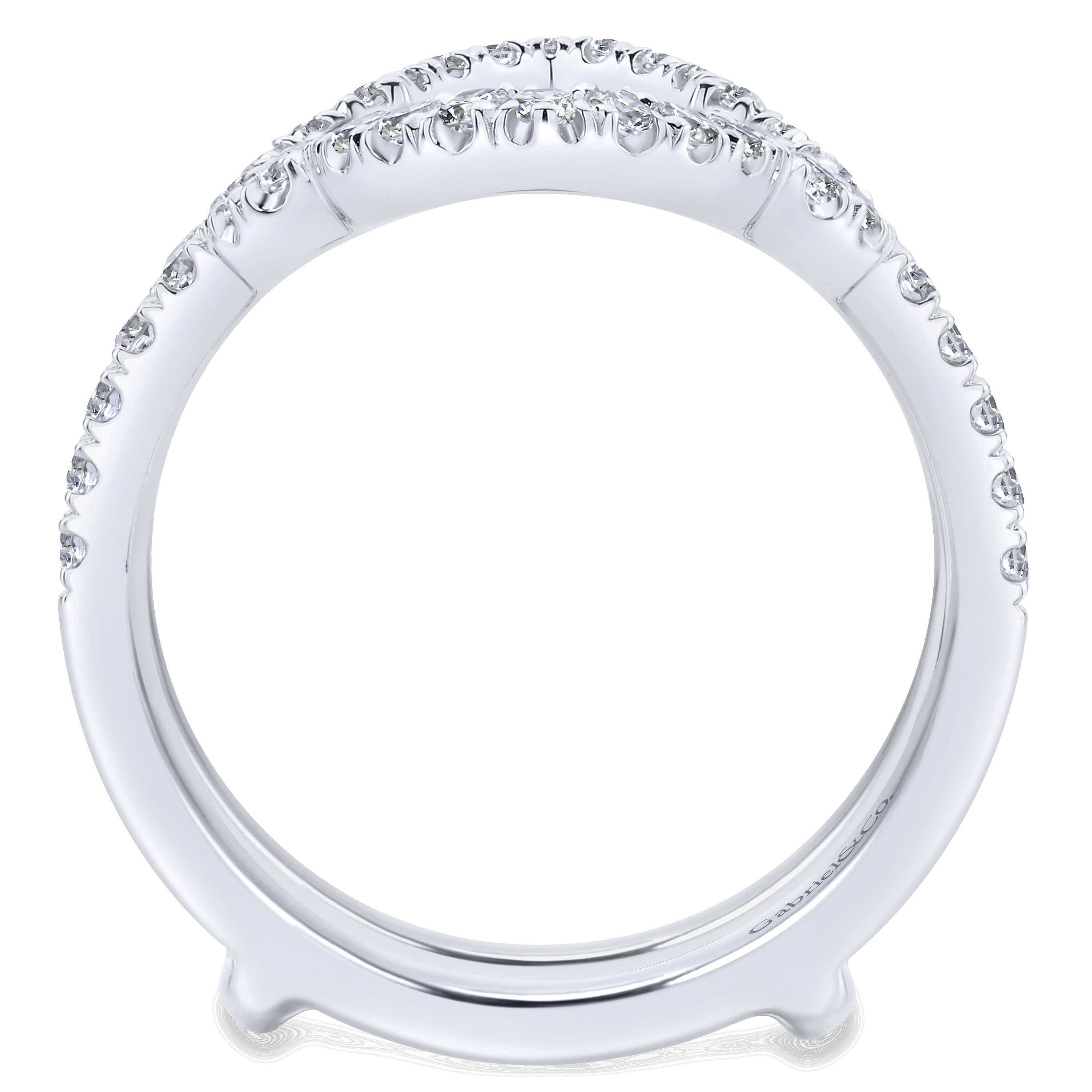 14K White Gold Diamond Ring Enhancer