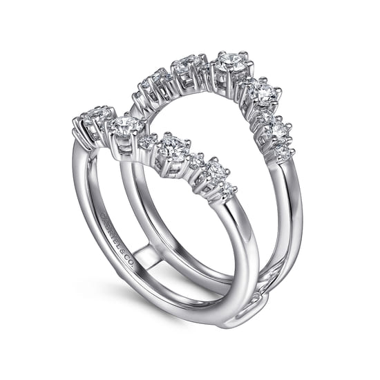 14K White Gold Diamond Ring Enhancer angle 3