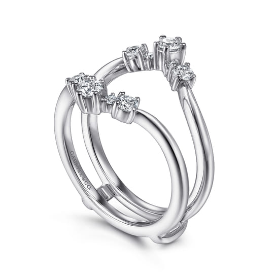 14K White Gold Diamond Ring Enhancer angle 3