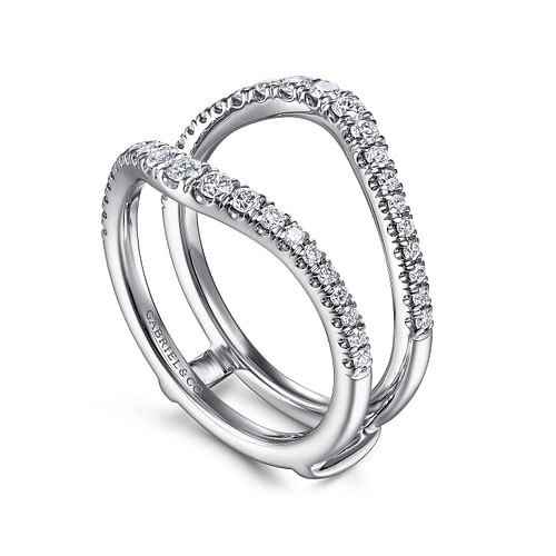 14K White Gold Diamond Ring Enhancer