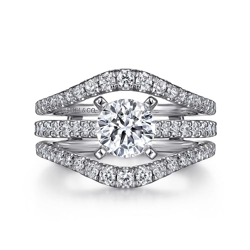 14K White Gold Diamond Ring Enhancer