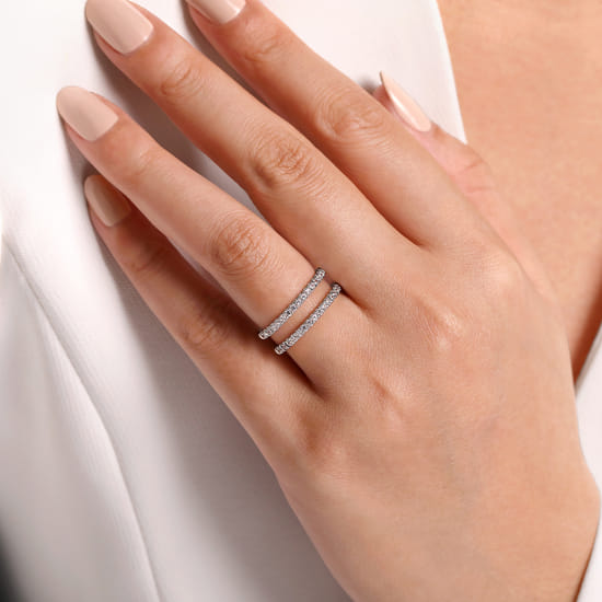 14K White Gold Diamond Ring Enhancer angle 5