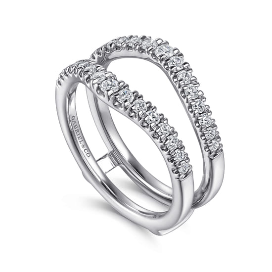 14K White Gold Diamond Ring Enhancer angle 3