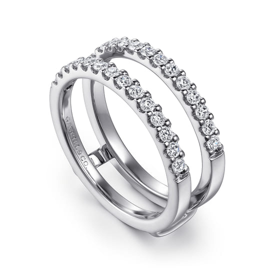 14K White Gold Diamond Ring Enhancer angle 3