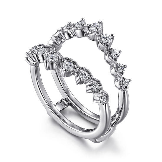 14K White Gold Diamond Ring Enhancer angle 3