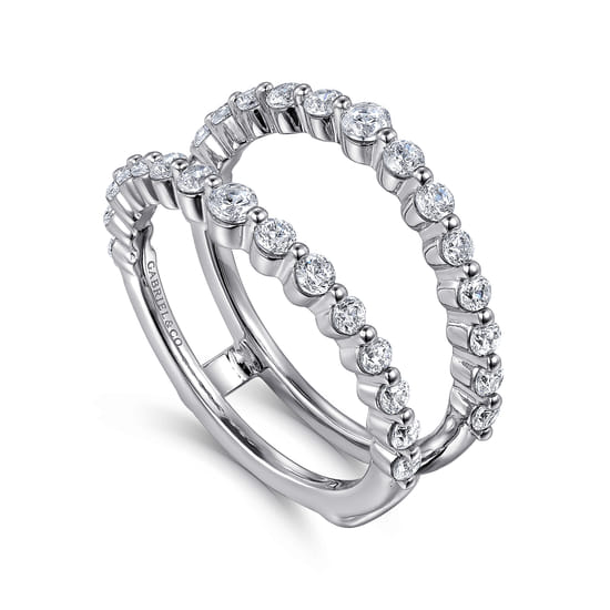14K White Gold Diamond Ring Enhancer angle 3