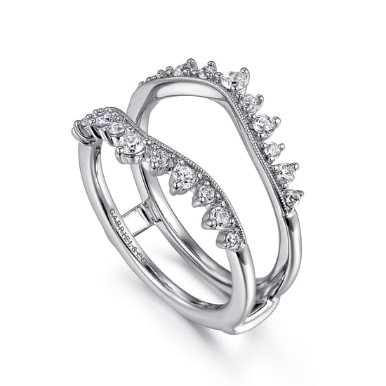 14K White Gold Diamond Ring Enhancer angle 3