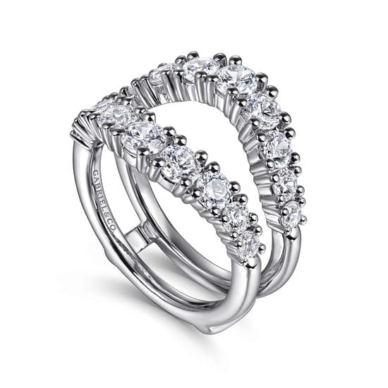 14K White Gold Diamond Ring Enhancer angle 3