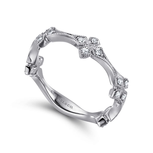 14K White Gold Diamond Ring