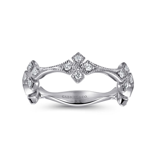 14K White Gold Diamond Ring