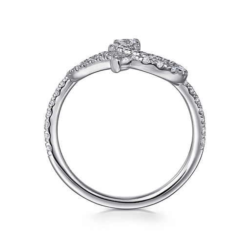 14K White Gold Diamond Snake Ladies Ring