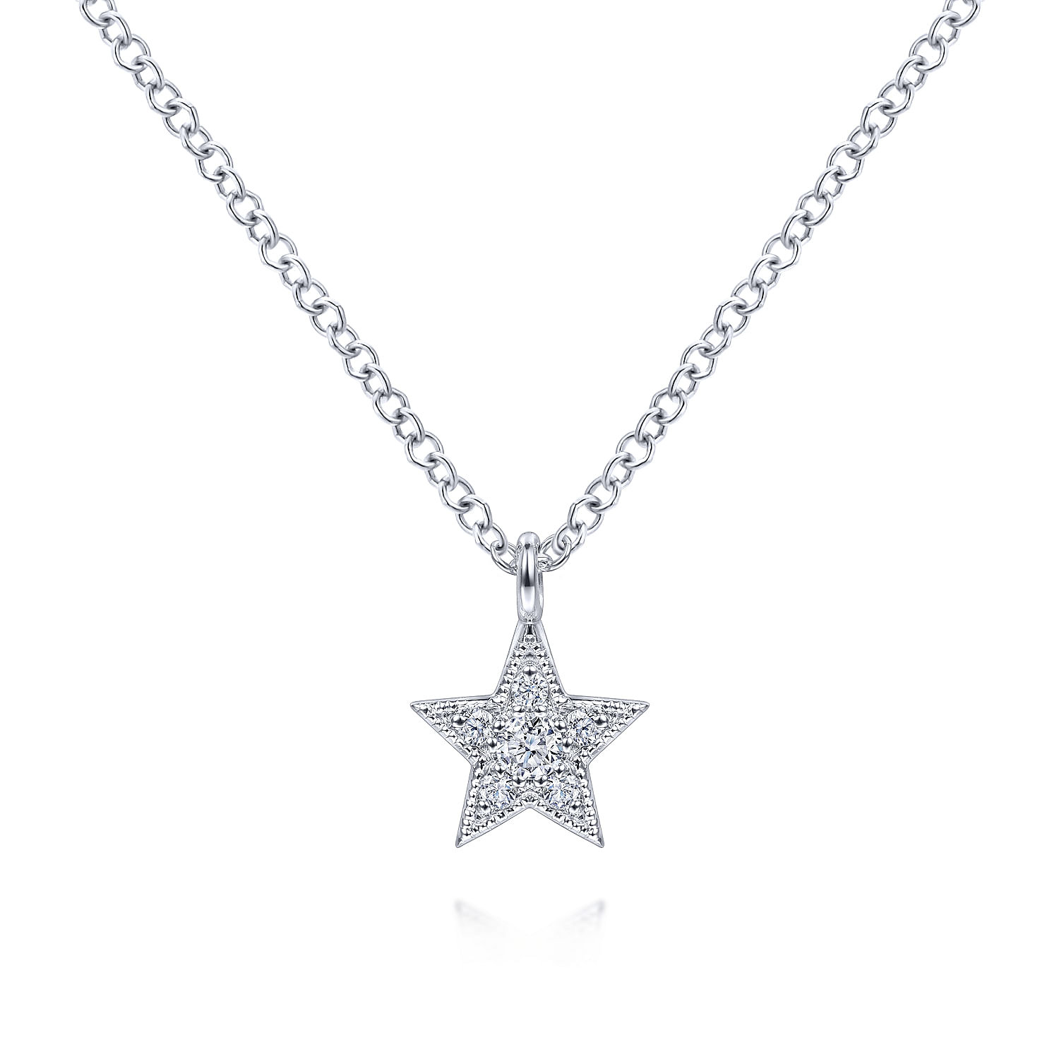 Gabriel - 14K White Gold Diamond Star Pendant Necklace