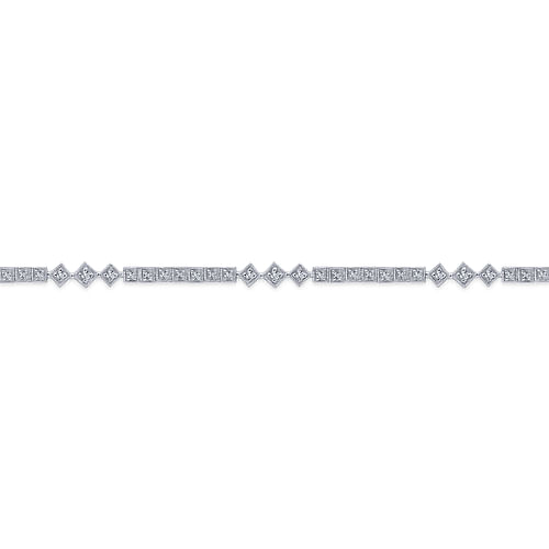 14K White Gold Diamond Tennis Bracelet