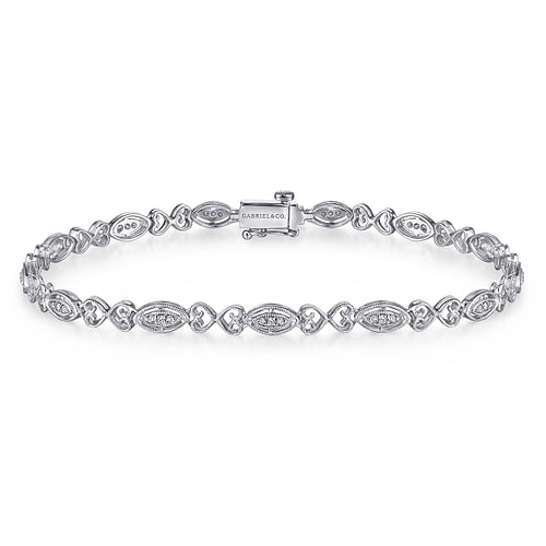 14K White Gold Diamond Tennis Bracelet