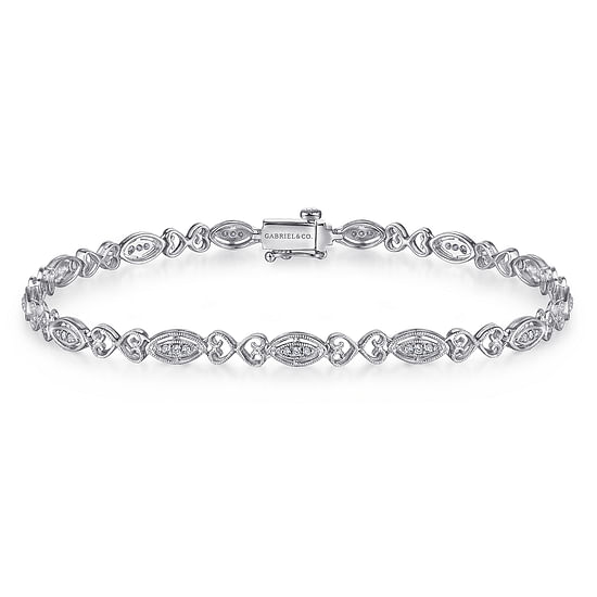 Gabriel - 14K White Gold Diamond Tennis Bracelet