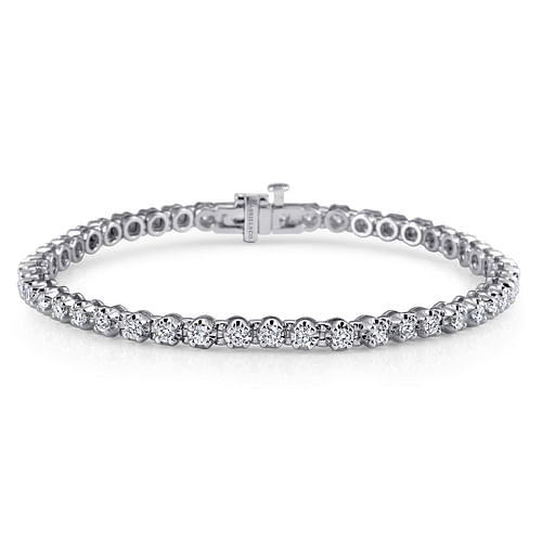 14K White Gold Diamond Tennis Bracelet