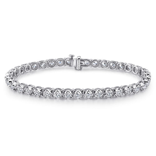 14K White Gold Diamond Tennis Bracelet