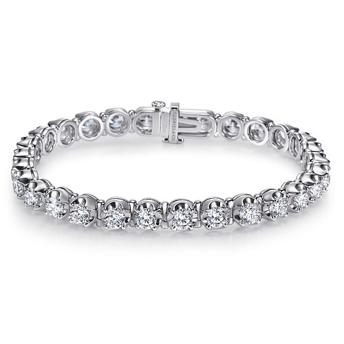 14K White Gold Diamond Tennis Bracelet