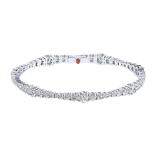 14K White Gold Diamond Tennis Bracelet