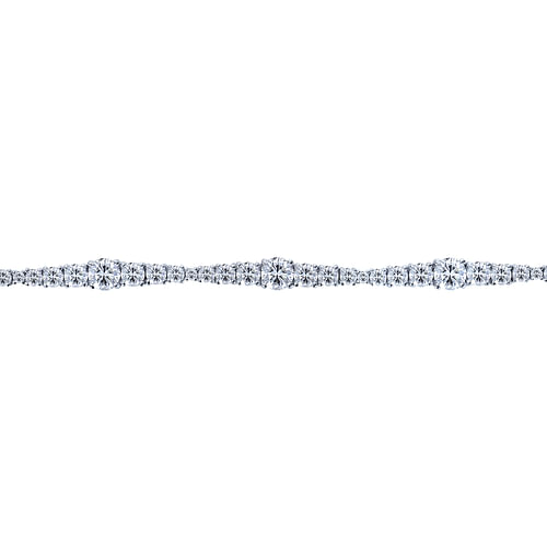 14K White Gold Diamond Tennis Bracelet