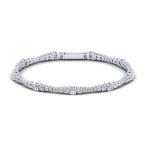 14K White Gold Diamond Tennis Bracelet