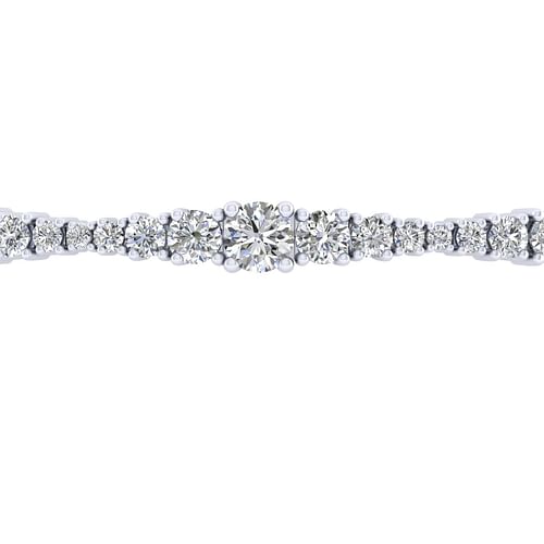 14K White Gold Diamond Tennis Bracelet