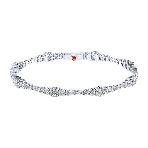 14K White Gold Diamond Tennis Bracelet