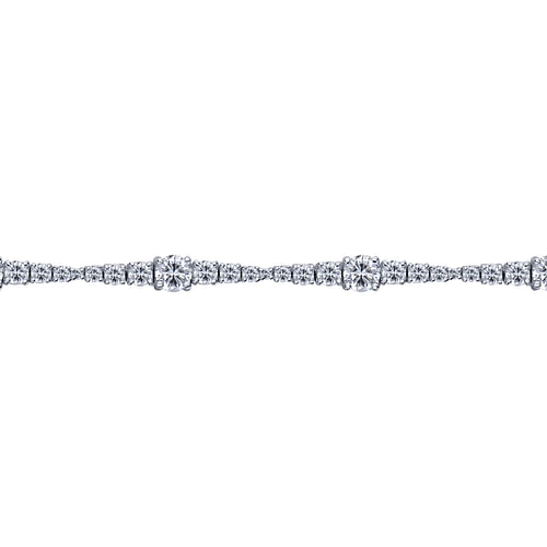 14K White Gold Diamond Tennis Bracelet