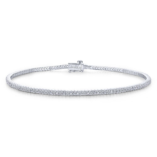 14K White Gold Diamond Tennis Bracelet