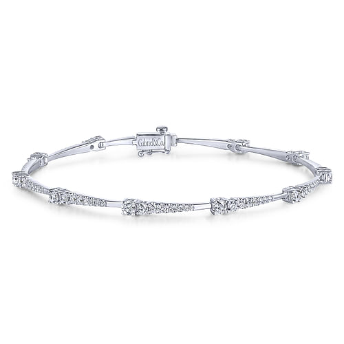 14K White Gold Diamond Tennis Bracelet