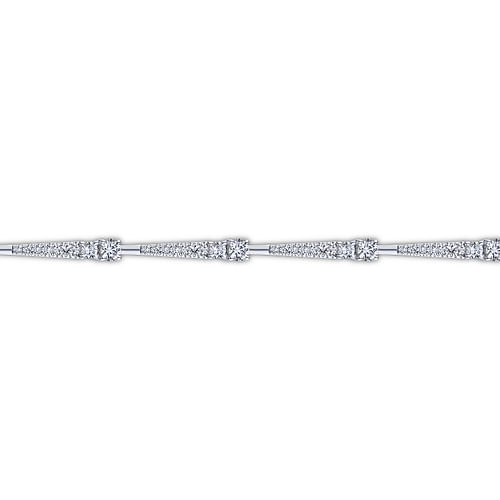 14K White Gold Diamond Tennis Bracelet