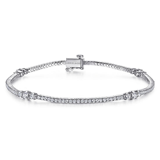 Gabriel - 14K White Gold Diamond Tennis Bracelet