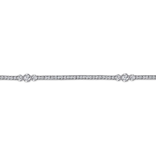 14K White Gold Diamond Tennis Bracelet