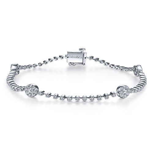 14K White Gold Diamond Tennis Bracelet