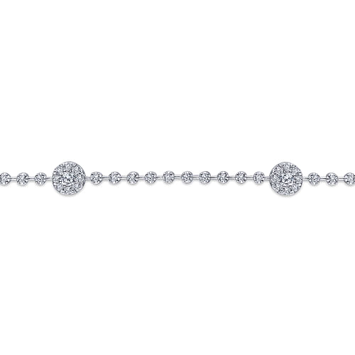 14K White Gold Diamond Tennis Bracelet