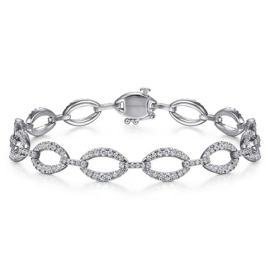 14K White Gold Diamond Tennis Bracelet