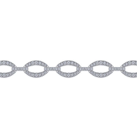 14K White Gold Diamond Tennis Bracelet angle 2