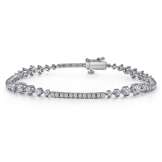 Gabriel - 14K White Gold Diamond Tennis Bracelet