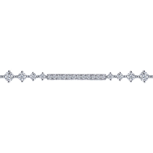 14K White Gold Diamond Tennis Bracelet