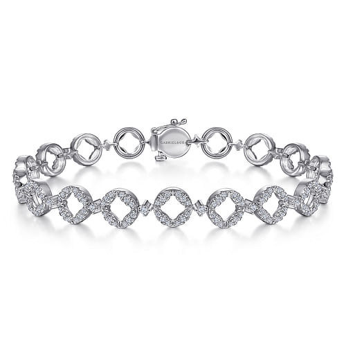 14K White Gold Diamond Tennis Bracelet