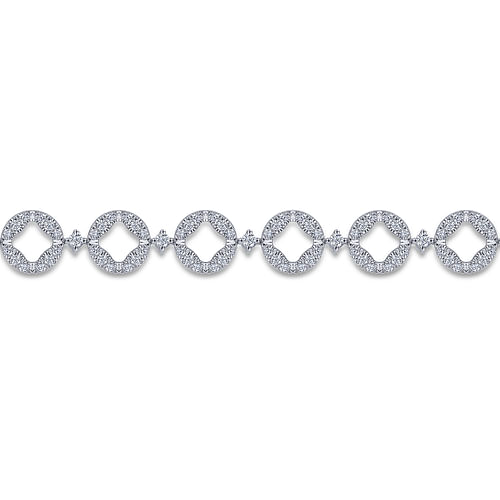 14K White Gold Diamond Tennis Bracelet