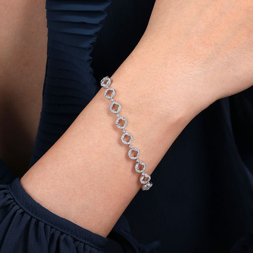 14K White Gold Diamond Tennis Bracelet