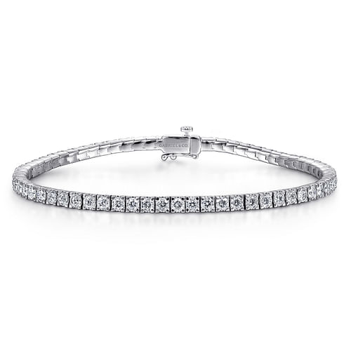 14K White Gold Diamond Tennis Bracelet