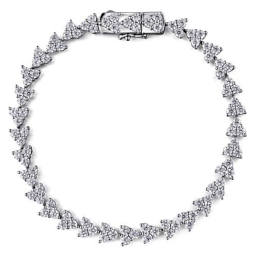 14K White Gold Diamond Tennis Bracelet