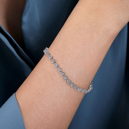 14K White Gold Diamond Tennis Bracelet