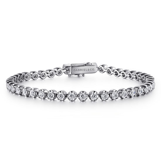 Gabriel - 14K White Gold Diamond Tennis Bracelet