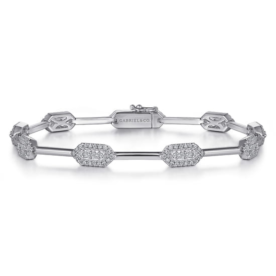 14K White Gold Diamond Tennis Bracelet