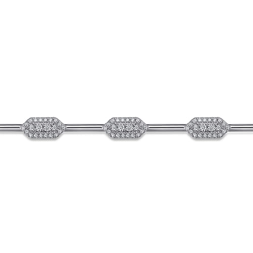 14K White Gold Diamond Tennis Bracelet